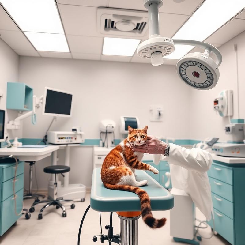 Veterinary professional examining a pet